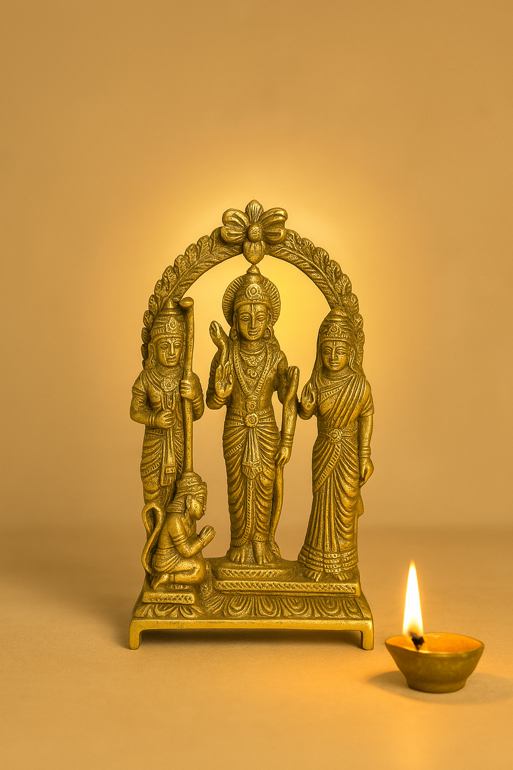 Ram Darbar Brass Idol | Lord Ram, Sita, Lakshman and Lord Hanuman Pooja & Home Decor
