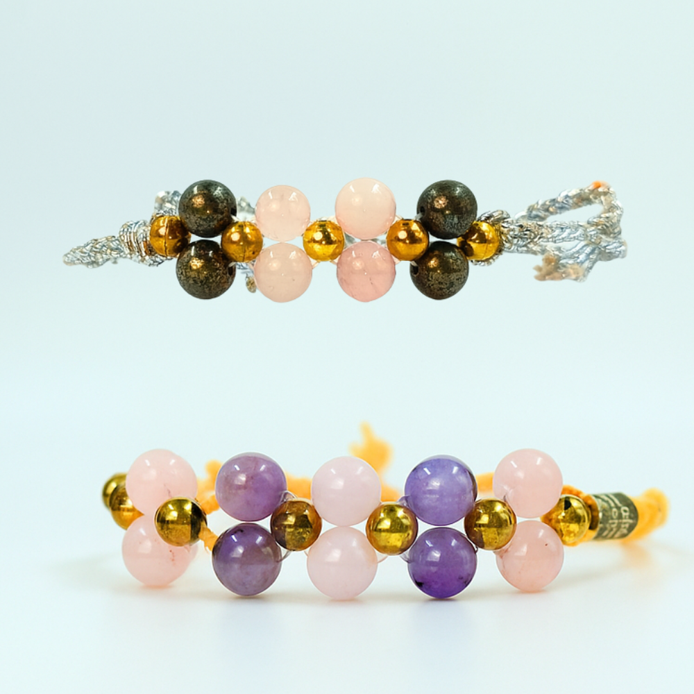 Devaāra - Combo Pack of 2 Rakhi's -Love & Harmony + Heart of Gold Rakhi