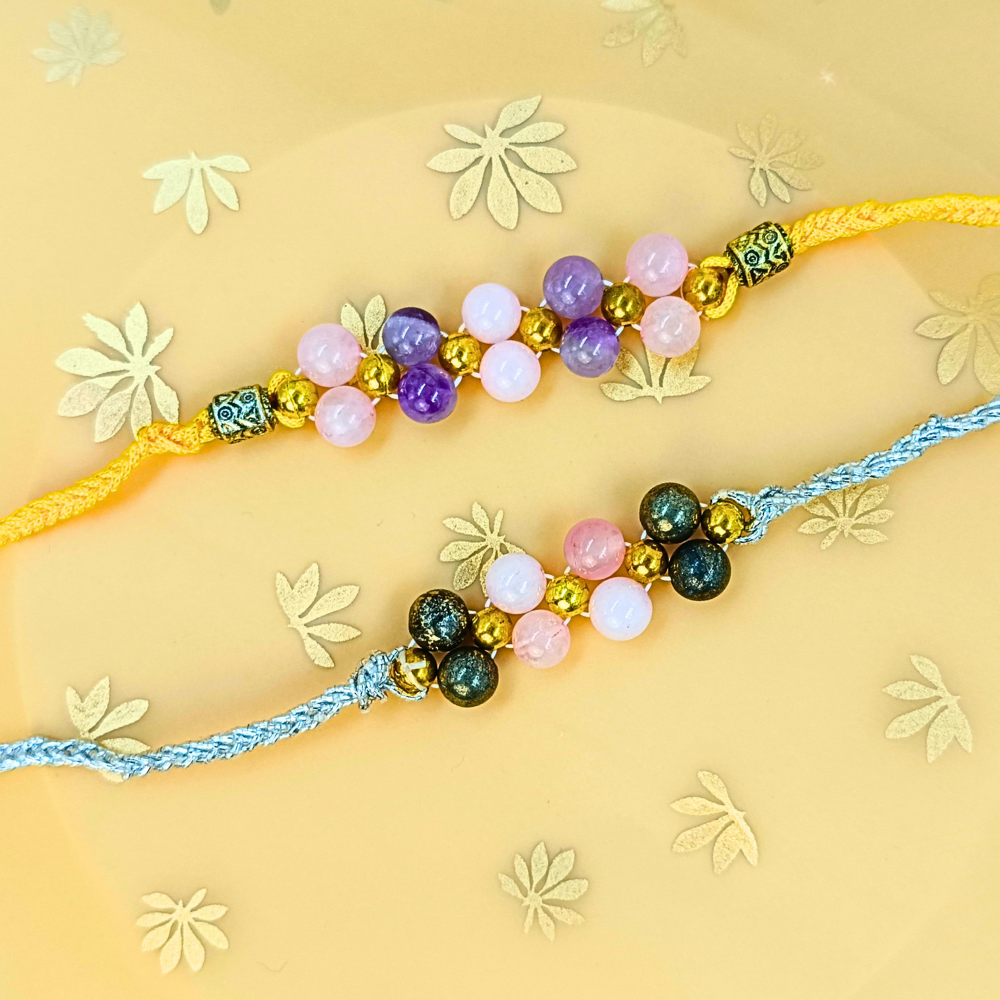 Devaāra - Combo Pack of 2 Rakhi's -Love & Harmony + Heart of Gold Rakhi