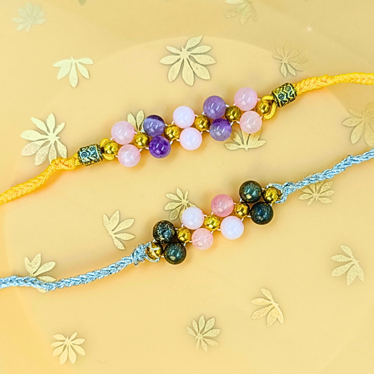 Devaāra - Combo Pack of 2 Rakhi's -Love & Harmony + Heart of Gold Rakhi