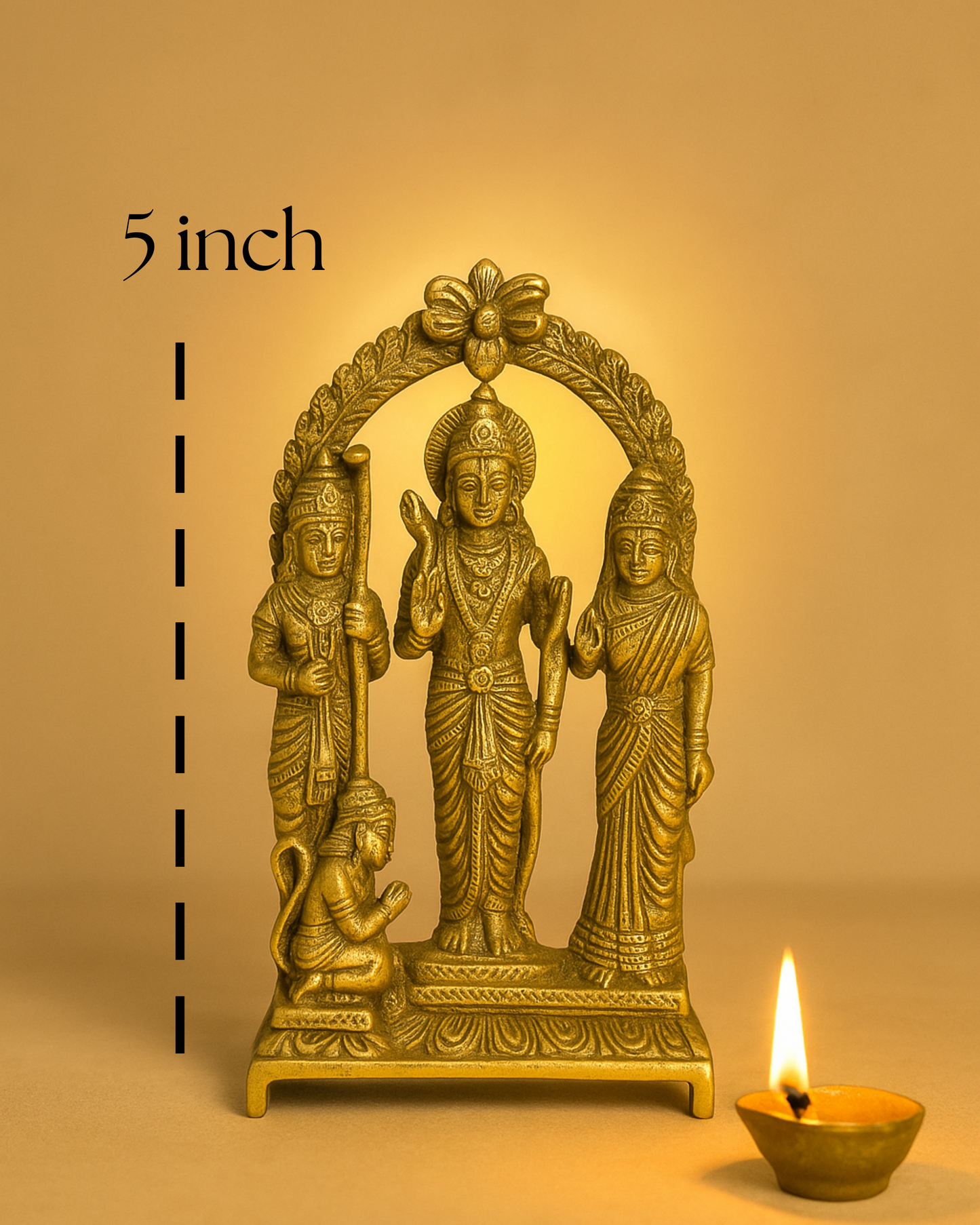 Ram Darbar Brass Idol | Lord Ram, Sita, Lakshman and Lord Hanuman Pooja & Home Decor