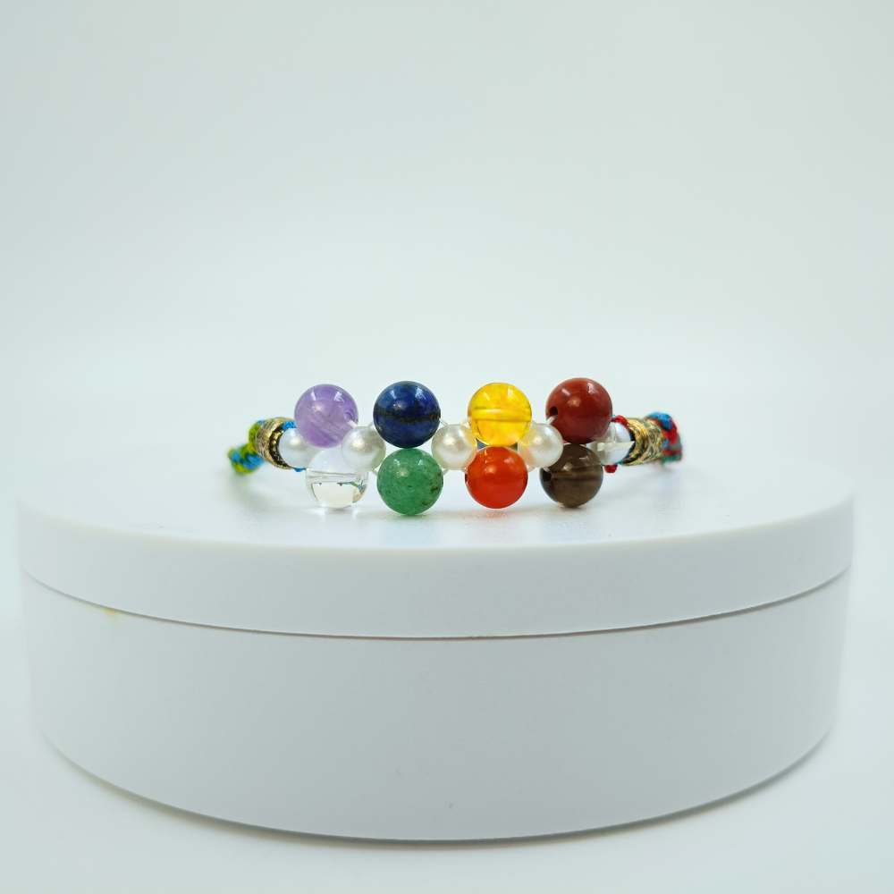 Devaāra - Combo Pack of 2 Rakhi's - Courage & Confidence + 7-Chakra Rakhi