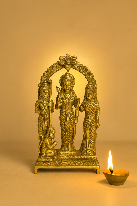 Ram Darbar Brass Idol | Lord Ram, Sita, Lakshman and Lord Hanuman Pooja & Home Decor