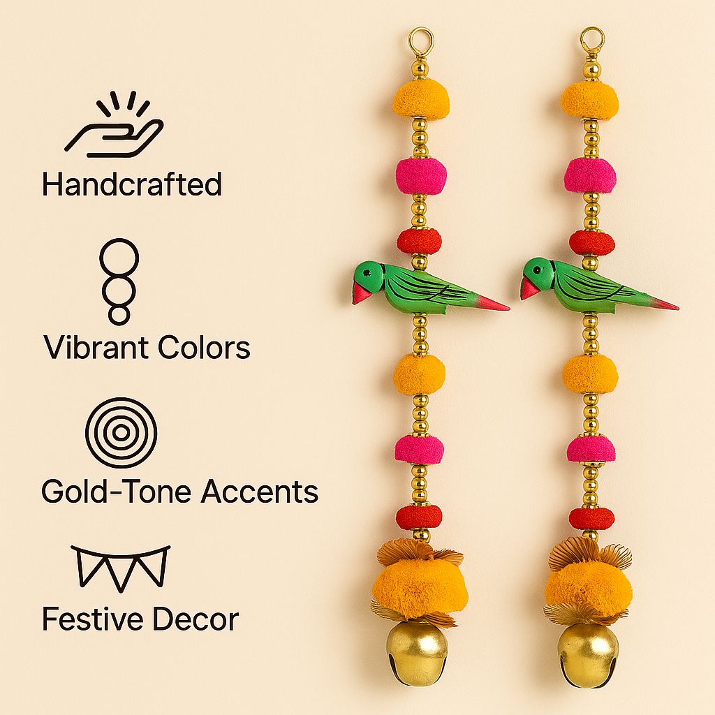 Vibrant Parrot Charm – Parrot Latkan