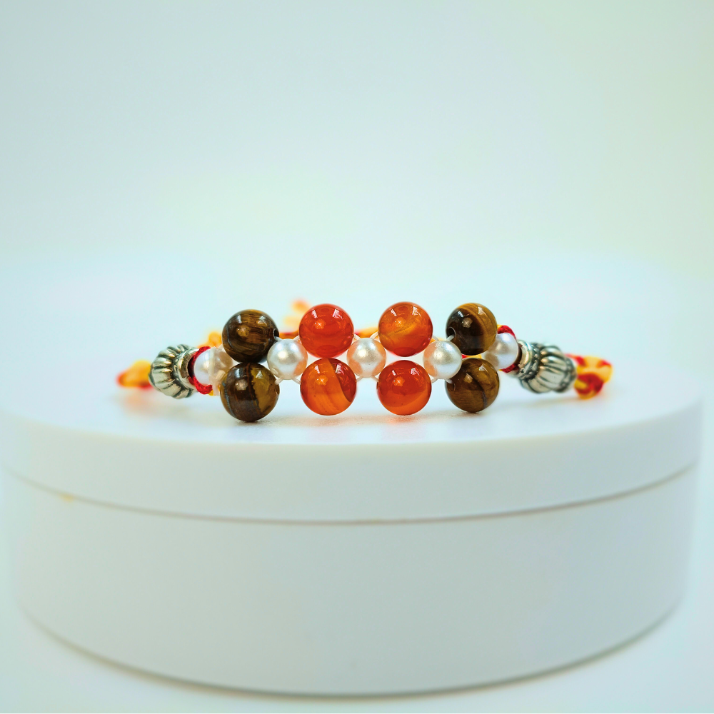 Devaāra - Combo Pack of 2 Rakhi's - Courage & Confidence + 7-Chakra Rakhi